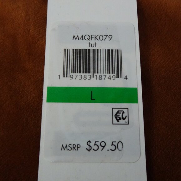 Calvin Klein Velour Pants Women's Size L Brown Pull On Elastic Waist Wide Leg - Picture 7 of 10